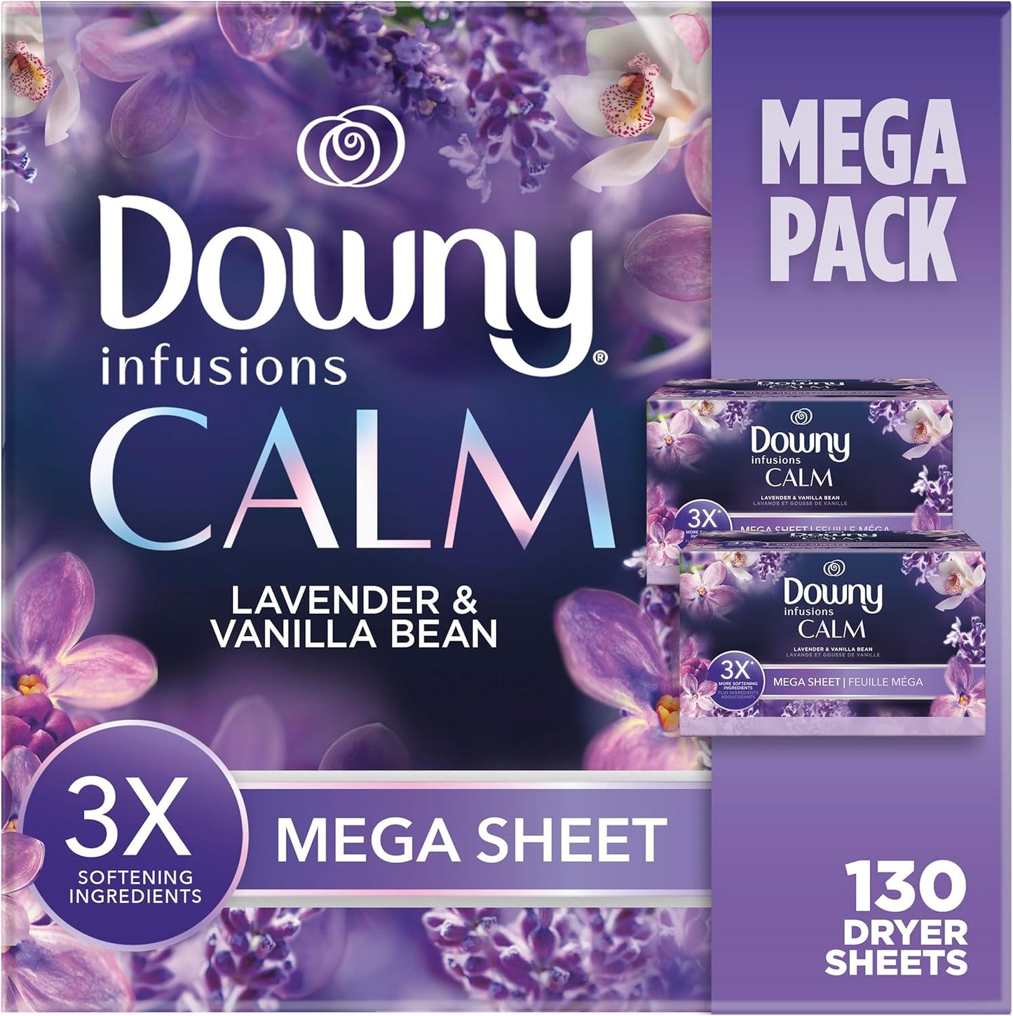 Downy_CALM,_Mega_Dryer_Sheets,_Laundry_Fabric_Softener,_Lavender_and_Vanilla_Bean,_130_Count