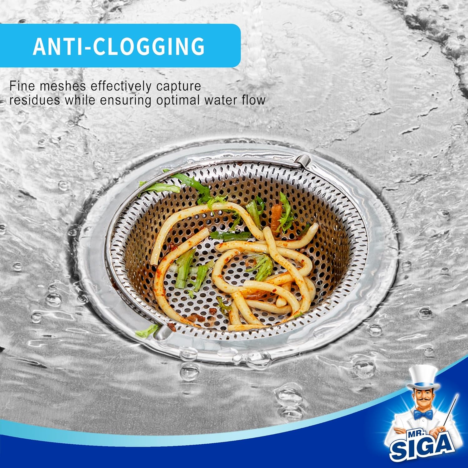 MR.SIGA_Kitchen_Sink_Strainer,_Stainless_Steel_Sink_Drain_Strainer,_Dishwasher_Safe,_2_Pack