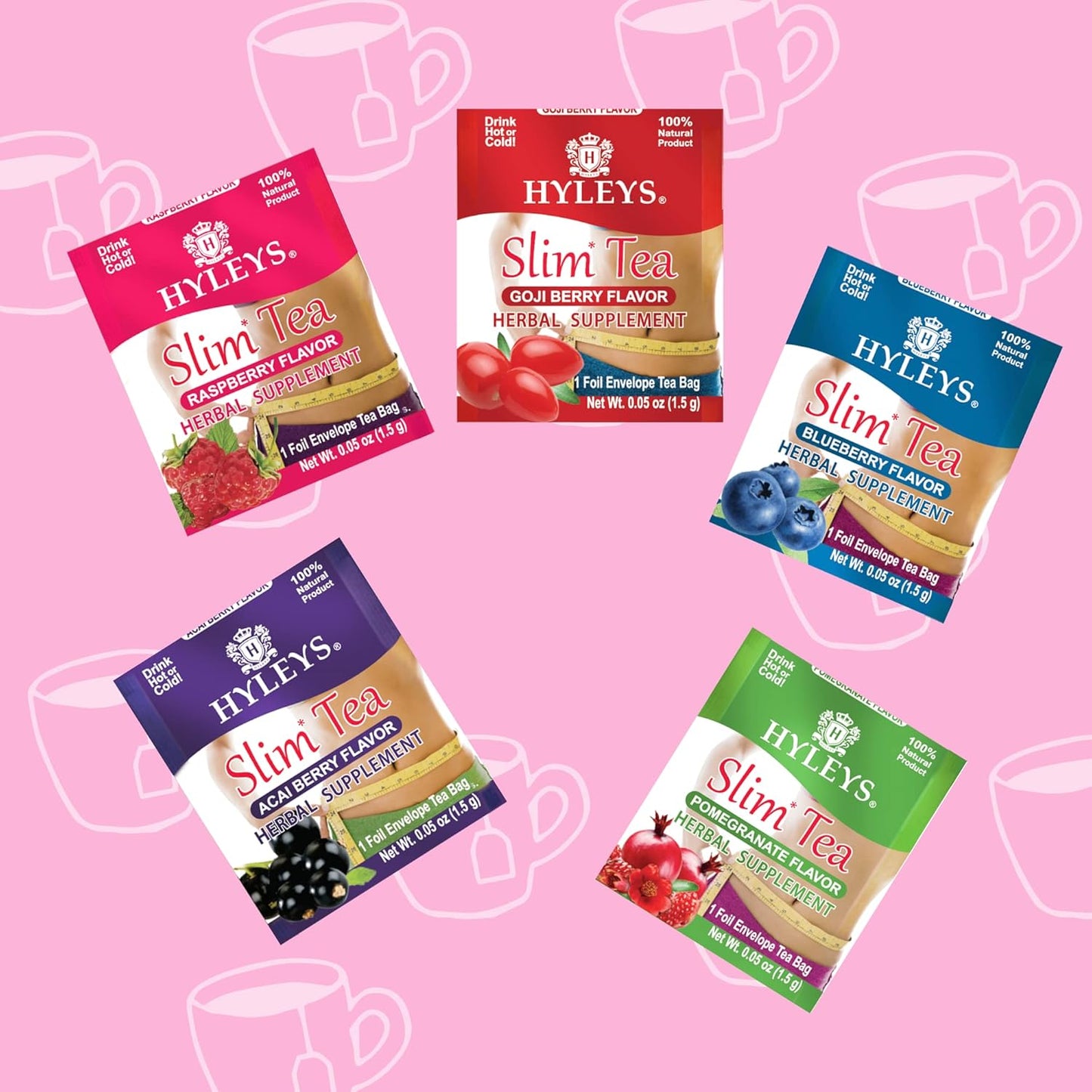 Hyleys_Slim_Tea_5_Flavor_Assortment_-_Weight_Loss_Herbal_Supplement_Cleanse_and_Detox_-_25_Tea_Bags_(1_Pack)