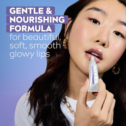 NIVEA_Glowy_Lips,_Vegan_Lip_Balm_with_Hyaluronic_Acid,_Vitamin_E,_and_Magnolia_Extract,_Moisturizing_Lip_Balm_Instantly_Boosts_Natural_Lip_Glow,_0.35_Fl_Oz_Tube