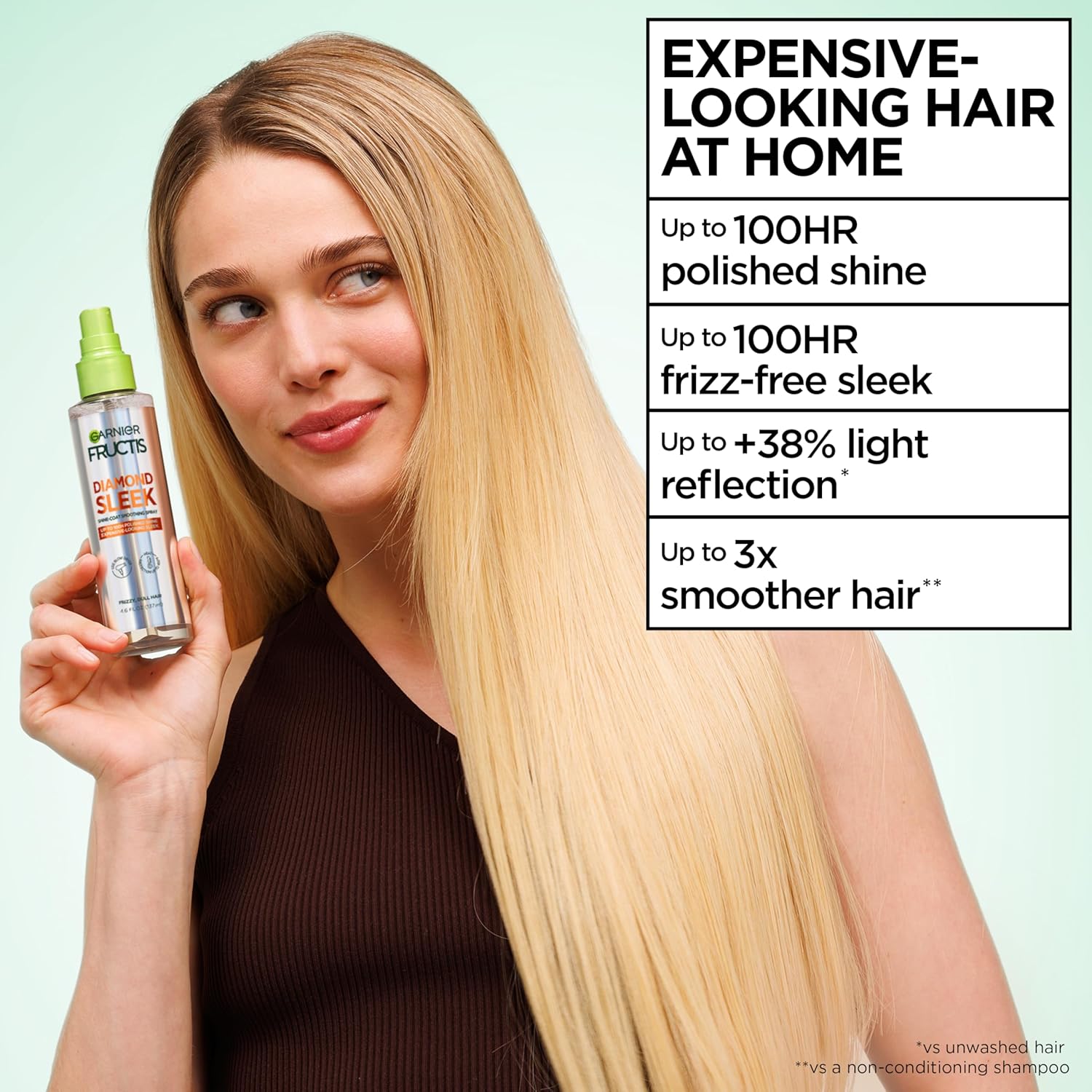 Garnier_Fructis_Diamond_Sleek_Hair_Shine_Spray,_Frizz_Control_and_Heat_Protectant_for_Frizzy,_Dry_Hair,_Formulated_with_Vegan_Keratin_Smoothing_Complex_and_Argan_Oil,_4.6_Fl_Oz