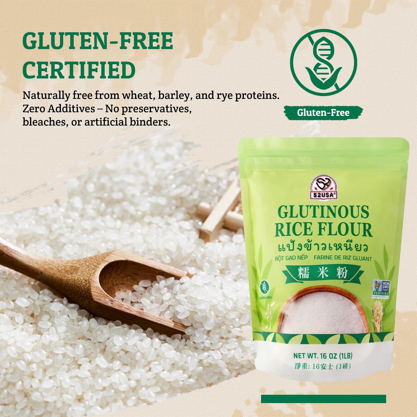 52USA_Glutinous_Rice_Flour_32_Ounce_(Basic),_2_Pound_(Pack_of_2),_Rice_Flour_for_Baking_or_Cooking,_Product_of_THAILAND,_All_Natural_White_Rice_Flour,_Vegan,_With_Bag