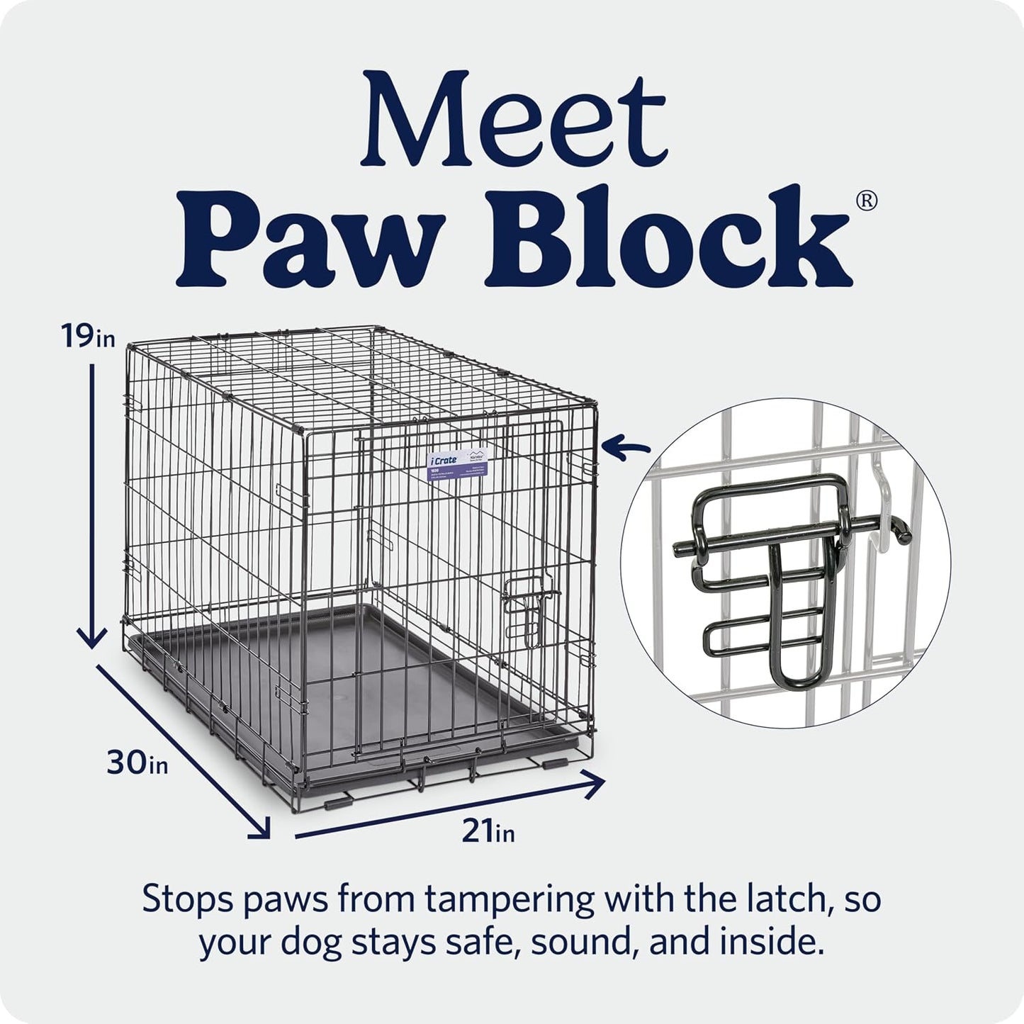 MidWest_Homes_for_Pets_30-Inch_iCrate_for_Medium_Breeds,_21-40_lbs,_Single_Door_Folding_Dog_Crate_with_Divider_Panel,_Leak-Proof_Tray_&_Secure_Latch,_Portable,_Durable_&_Easy_to_Assemble