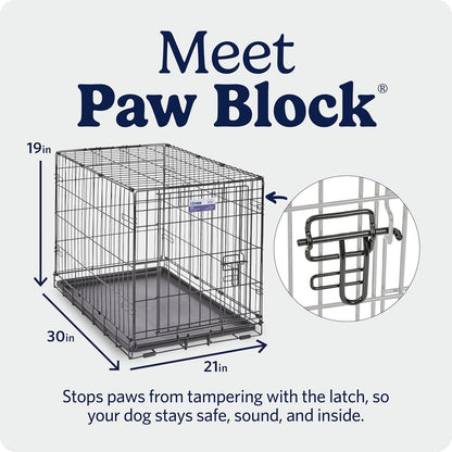 MidWest_Homes_for_Pets_30-Inch_iCrate_for_Medium_Breeds,_21-40_lbs,_Single_Door_Folding_Dog_Crate_with_Divider_Panel,_Leak-Proof_Tray_&_Secure_Latch,_Portable,_Durable_&_Easy_to_Assemble