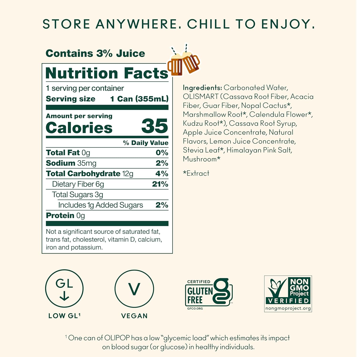 OLIPOP_Prebiotic_Soda_Pop,_Classic_Root_Beer,_Pantry_Pack_Packed_with_Prebiotics,_Fiber,_and_Botanicals,_Gluten_Free,_GMO_Free,_12oz_Skinny_(12-Cans)