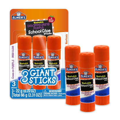 Elmer's_Disappearing_Purple_School_Glue_Sticks,_Washable,_22_Grams,_3_Count_-_Poster,_Vision_Board,_Back_to_School_Supplies,_#1_Teacher_Brand