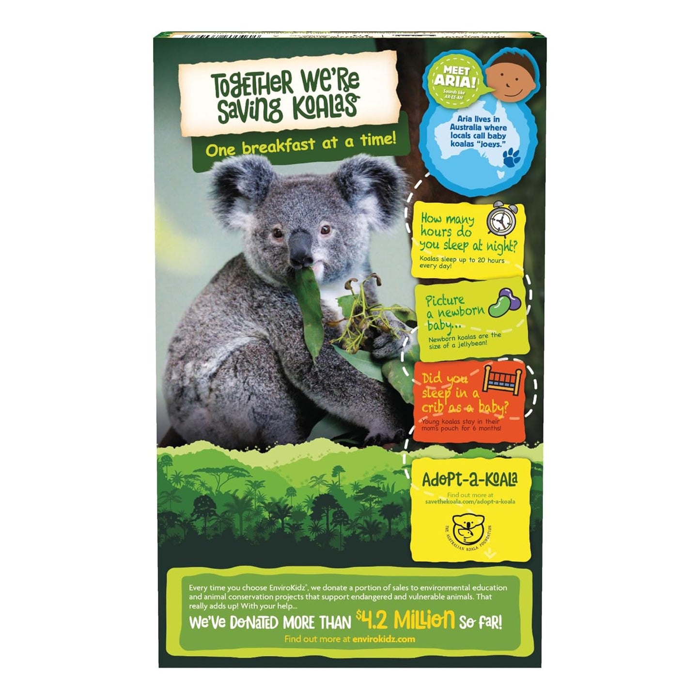 EnviroKidz_Organic_Koala_Crisp_Cereal,_11.5_oz_(Pack_of_1),_Chocolate,_Gluten_Free,_Non-GMO,_Fair_Trade,_by_Nature's_Path
