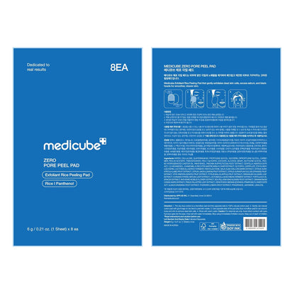 medicube_Zero_Pore_Peel_Pads_(8ea)_|_Smoothing_Mitt_for_Face_&_Body_|_Rice_Extract,_Natural_AHA_&_Panthenol_|_Double-Sided_Organic_Cotton_&_Microfiber_Pads_|_Polish_for_Smooth,_Clear_Skin
