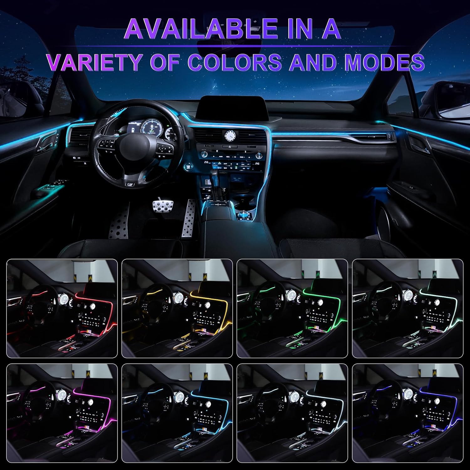 LivTee_Smart_LED_Car_Lights_Interior_with_USB_Port,_LED_Strip_Fiber_Optic_Ambient_Lighting_Car,_Wireless_App_Control,_Sync_to_Music,_Car_Decorations_Interior_Accessories_Gifts_for_Women_Men