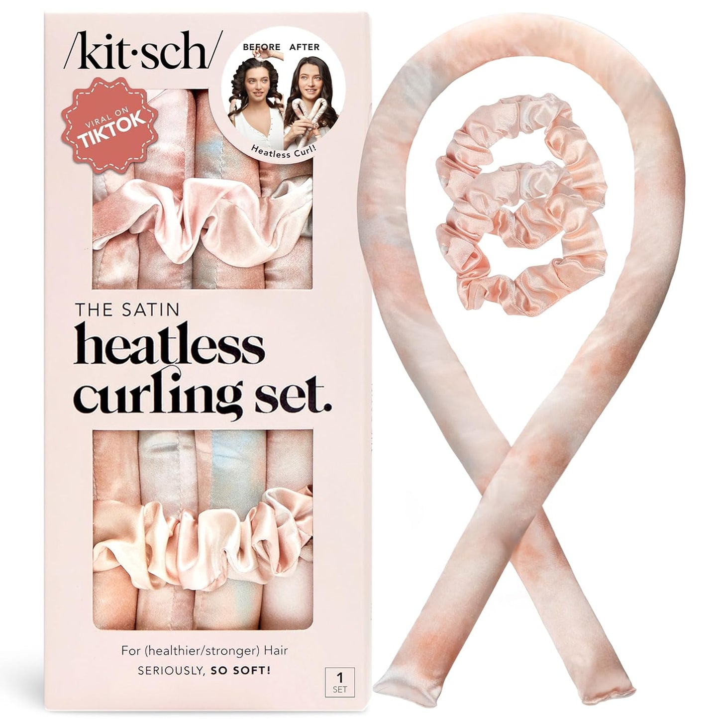 Kitsch_Satin_Heatless_Curlers_Set_–_Heatless_Curls_Overnight_with_34"_Hair_Curler_&_2_Satin_Scrunchies_–_Comfortable_Hair_Curlers_to_Sleep_In_for_Frizz-Free,_No_Heat_Damage_Styling_-_Sunset_Tie_Dye