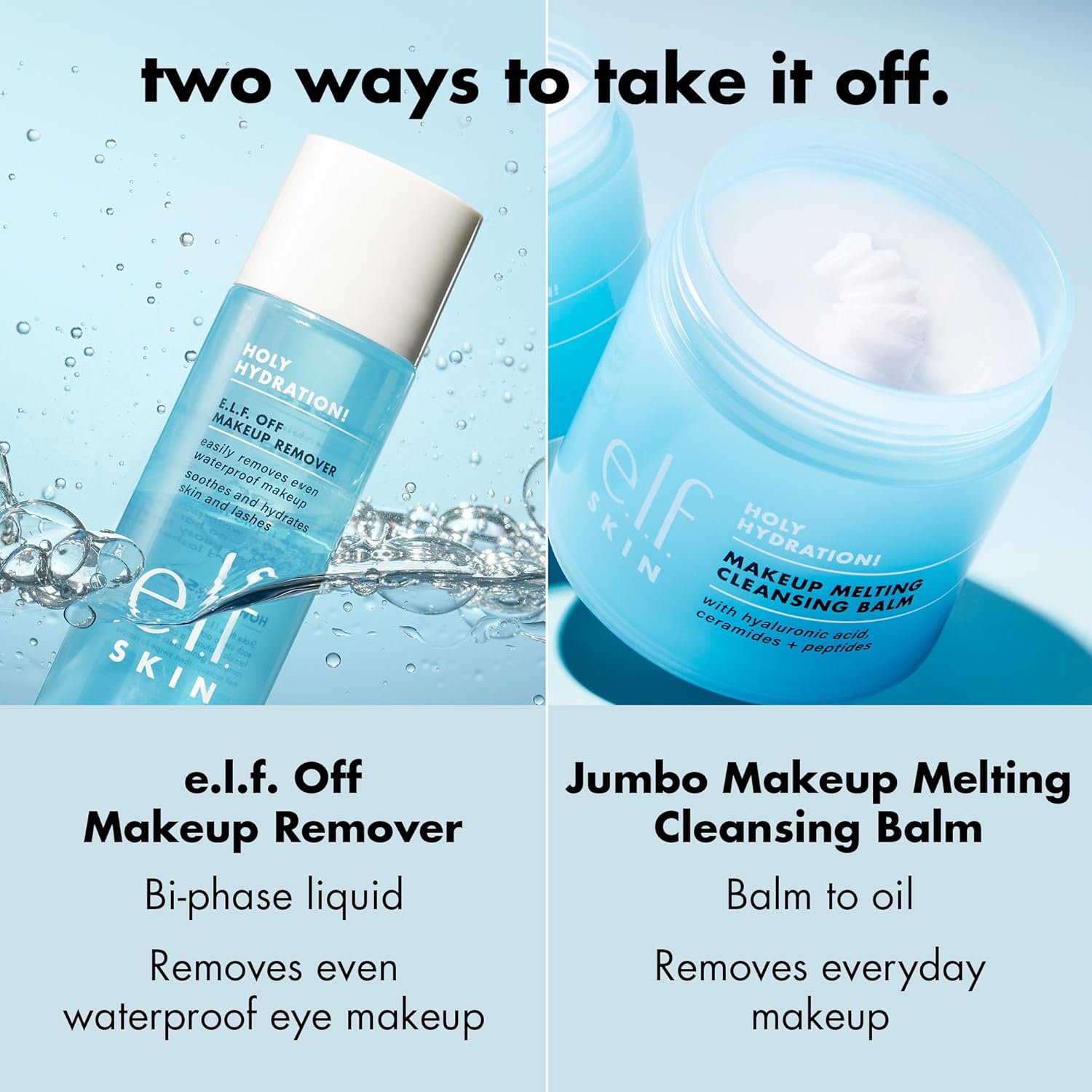 e.l.f._SKIN_Mini_Holy_Hydration!_Makeup_Melting_Cleansing_Balm,_Face_Cleanser_&_Makeup_Remover,_Infused_with_Hyaluronic_Acid_to_Hydrate_Skin,_0.45_Oz