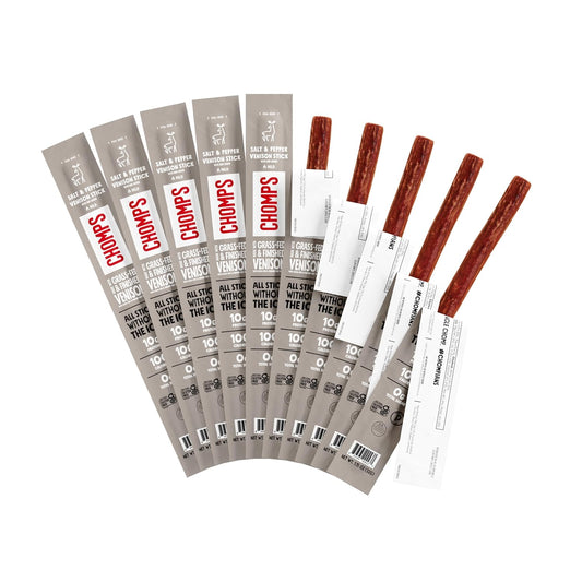 Chomps_Grass-Fed_&_Finished_Salt_&_Pepper_Venison_Jerky_Meat_Snack_Sticks_10-Pack_-_Keto,_Paleo,_Low_Carb,_Whole30_Approved,_10g_Lean_Meat_Protein,_Gluten_Free,_Zero_Sugar_Food
