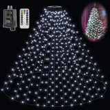 Ollny Christmas Tree Lights 8.2ft*16 Strings with Ring, 8 Lighting Modes 3 Timers Dimmable Christmas Lights Indoor/Outdoor with Remote, Waterproof for Xmas Decor (Warm White)
