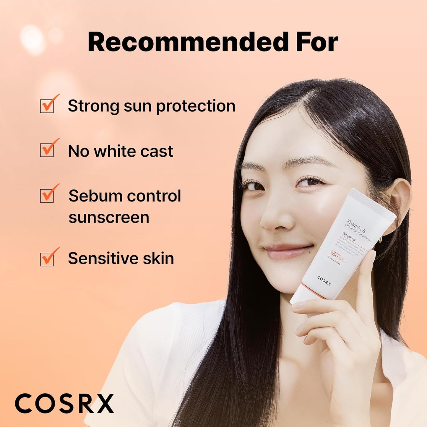 COSRX_Vitamin_E_Vitalizing_Sunscreen,SPF_50_Face_Sunscreen,_Lightweight,_Non-Sticky,_No_White_Cast,_Hydrating,_Beach_Essentials,_Travel_Essentials,_Korean_Skincare,_Mothers_Day_Gift_for_Mom1.69_fl_oz