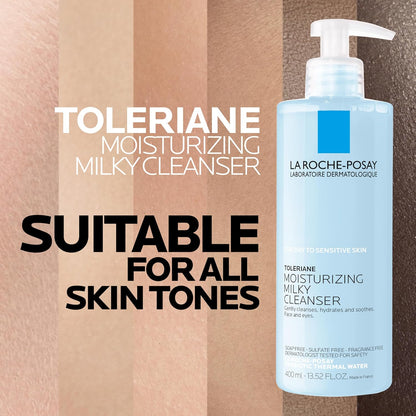 La_Roche-Posay_Toleriane_Moisturizing_Milky_Cleanser,_Gentle_Face_Cleanser_with_Glycerin_for_Dry,_Sensitive_&_Allergy-Prone_Skin,_Face_Wash_for_Hydration,_Makeup_Remover_Cleanser,_13.5fl_oz