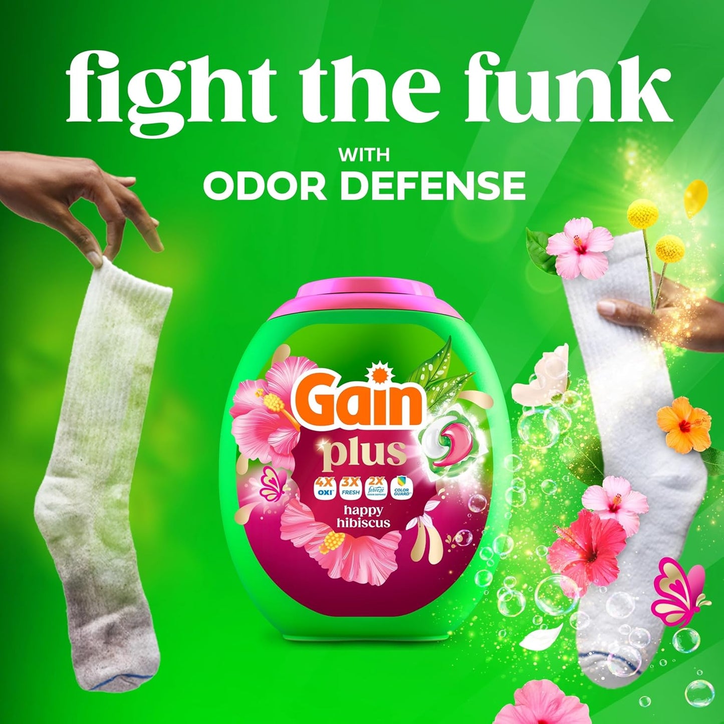 Gain_Plus_Flings_Liquid_Washing_Detergent_Pods,_Gain's_Best_Clean,_All-In-One,_Happy_Hibiscus_Scent_Laundry_Pacs,_45_Count_(Packaging_May_Vary)
