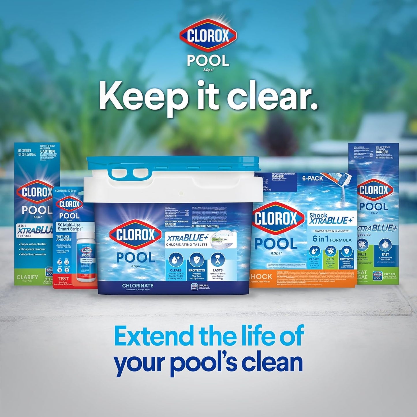 Clorox®_Pool&Spa™_Shock_XTRABLUE®_Plus,_Kills_Bacteria_&_Algae_in_Swimming_Pools,_Swim-Ready_in_15_Minutes,_(12-Pack),_Granular