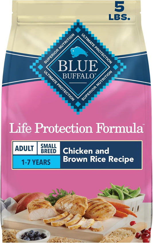 Blue_Buffalo_Life_Protection_Formula_Chicken_&_Brown_Rice_Small_Breed_Adult_Dry_Dog_Food,_Supports_Immunity_with_Antioxidant-Rich_LifeSource_Bits,_Promotes_Healthy_Muscles,_Skin_&_Coat_Health,_5_lbs.