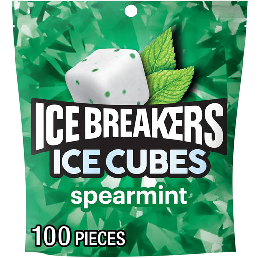 ICE_BREAKERS_Ice_Cubes_Spearmint_Sugar_Free_Chewing_Gum_Pouch,_8.11_oz_(100_Pieces)