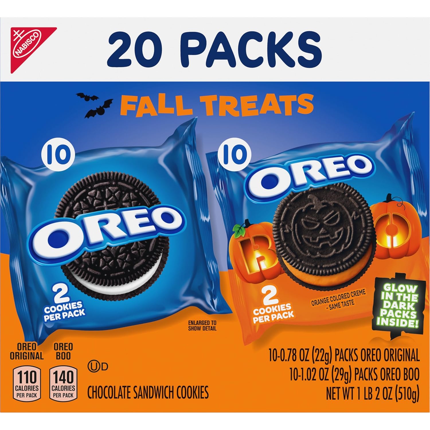 OREO_Boo!_Fall_Treats_Trick_or_Treat_Halloween_Cookies_Variety_Pack,_20_Snack_Packs_(2_Cookies_Per_Pack)