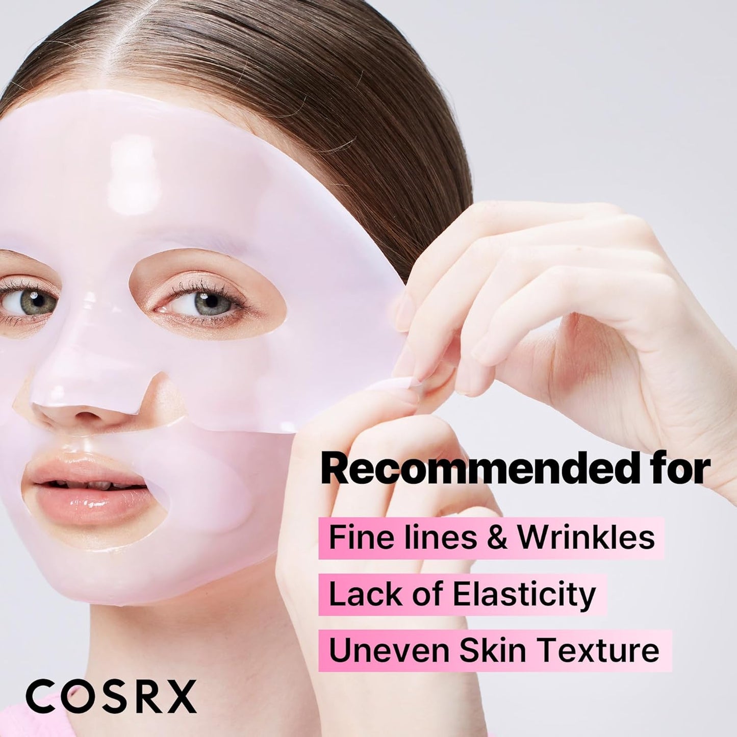 COSRX_Pink_Peptides_Collagen_Lifting_Glow_Hydrogel_Face_Masks_Skincare_3_EA,_Collagen_Face_Mask,_Travel_Essentials,_Overnight_Face_Mask,_Korean_SkinCare