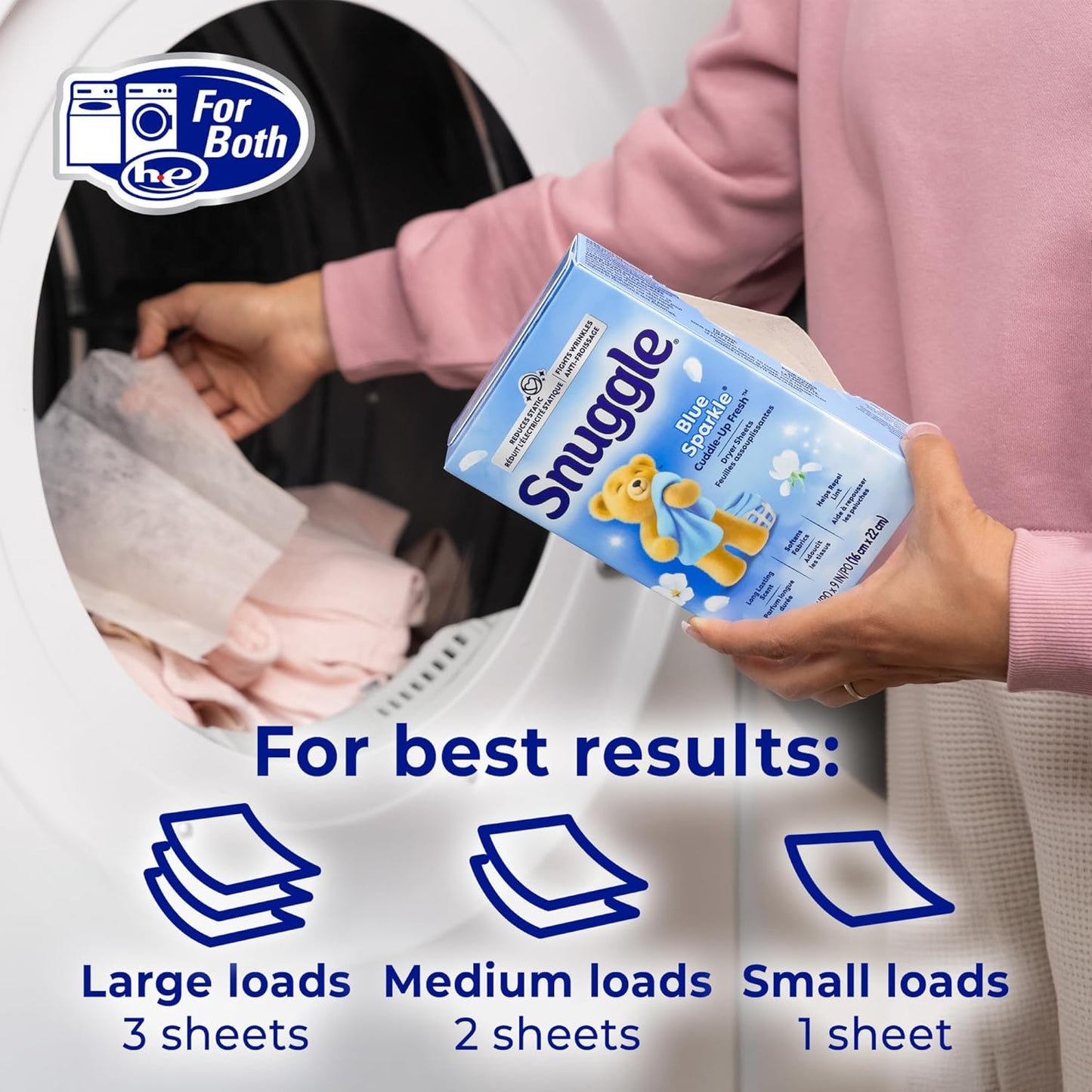 Snuggle_Fabric_Softener_Dryer_Sheets,_Blue_Sparkle_Cuddle-Up_Fresh,_230_Ct,_Long-Lasting_Fresh_&_Clean_Scent,_Softens_Fabric,_Reduces_Static,_Fights_Wrinkles,_Helps_Repel_Lint_&_Pet_Hair,_HE_Safe