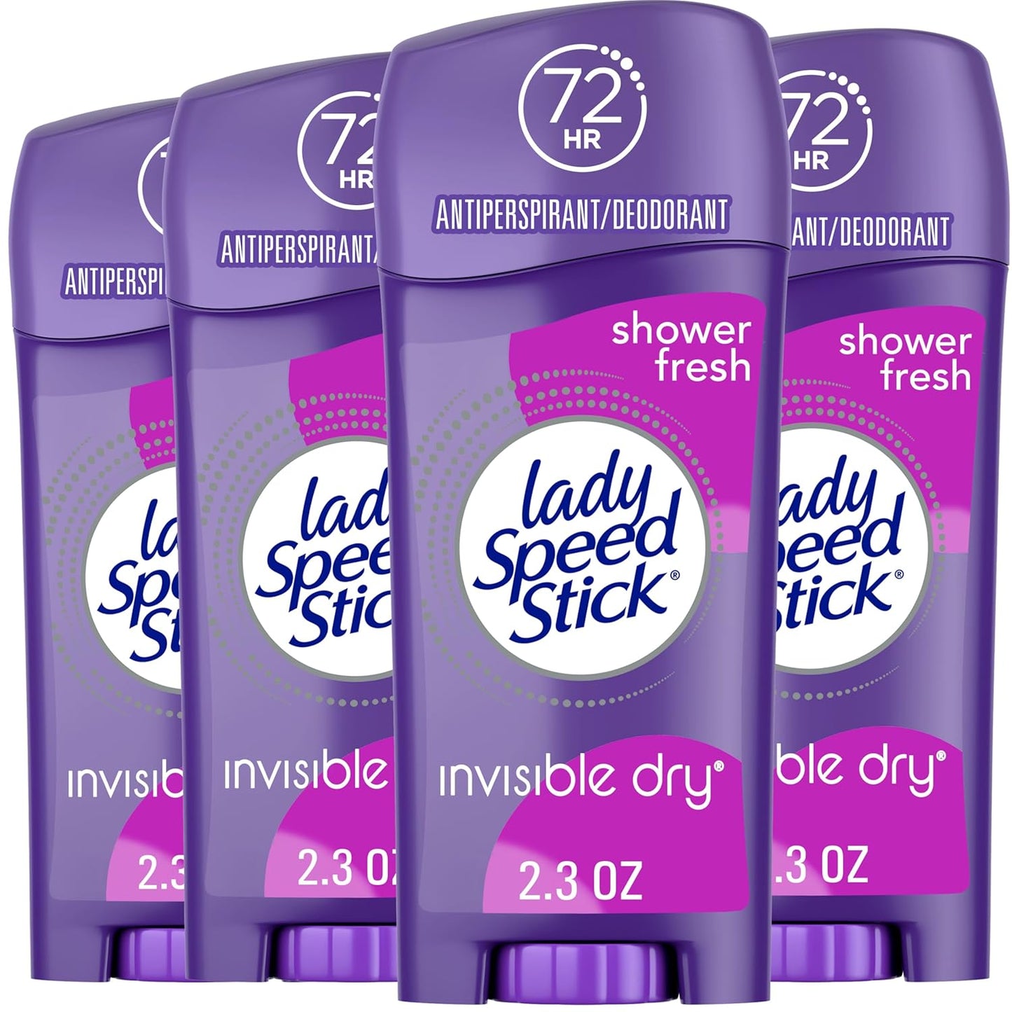 Lady_Speed_Stick_Antiperspirant_Deodorant_for_Women,_72_HR_Sweat_&_Odor_Protection,_Invisible_Dry,_Shower_Fresh_Scent,_2.3_oz_Stick_(4_Pack)