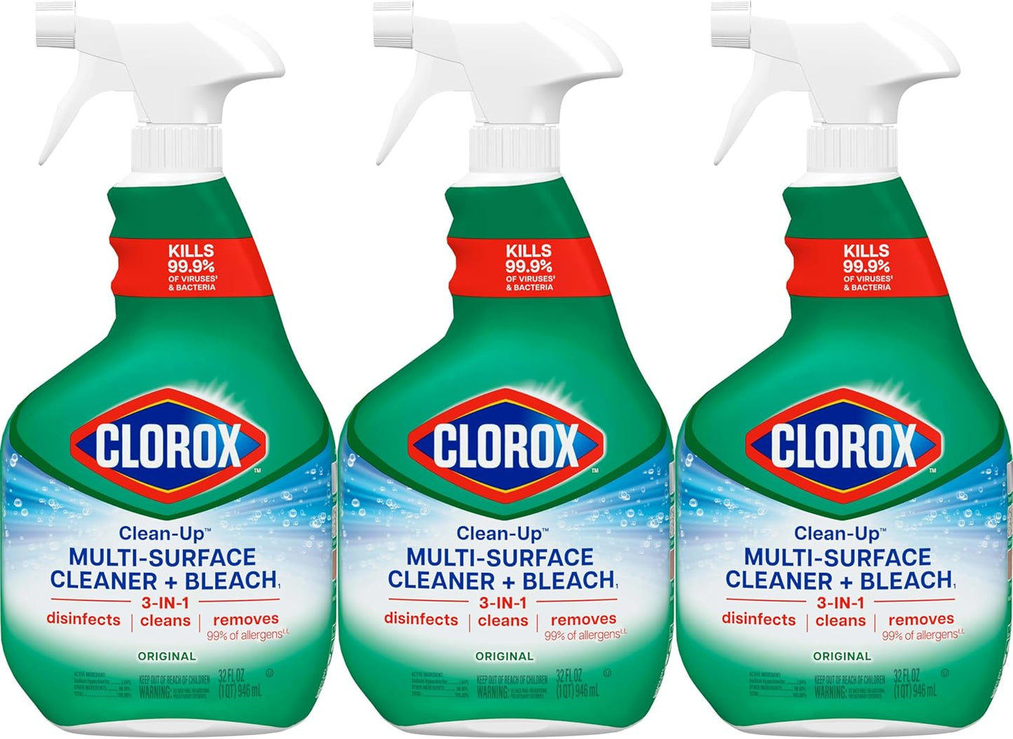 Clorox_Clean-Up_Multi_Surface_Cleaner_Bleach_Spray,_Original,_All_Purpose_Cleaning_Spray_Bottle,_Mold_and_Mildew_Cleaner,_32_Fl_Oz.,_Pack_of_3