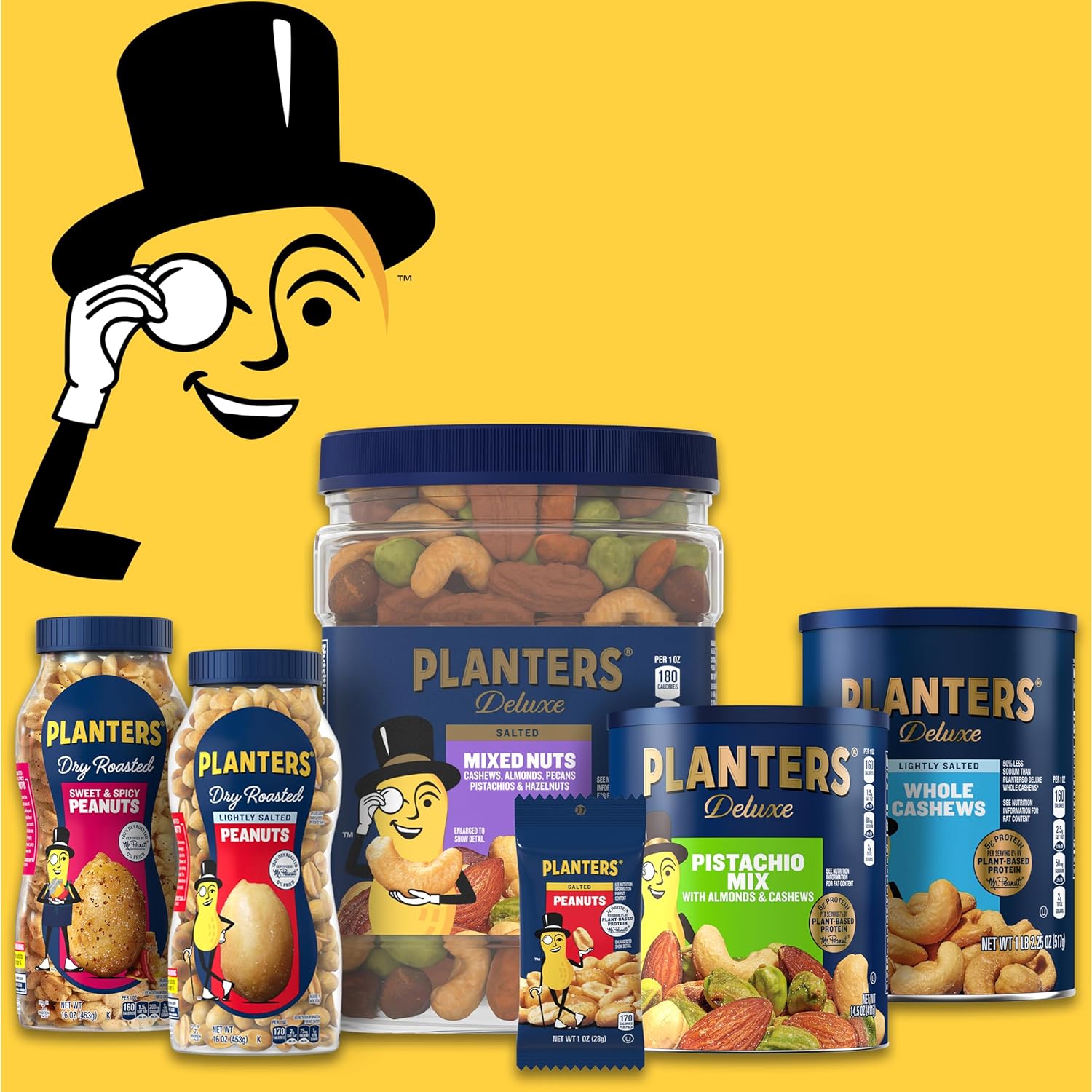 PLANTERS_Lightly_Salted_Cashews,_Cashew_Halves_&_Pieces,_Plant-Based_Protein,_8_Oz_Canister,_Great_Party_Snack