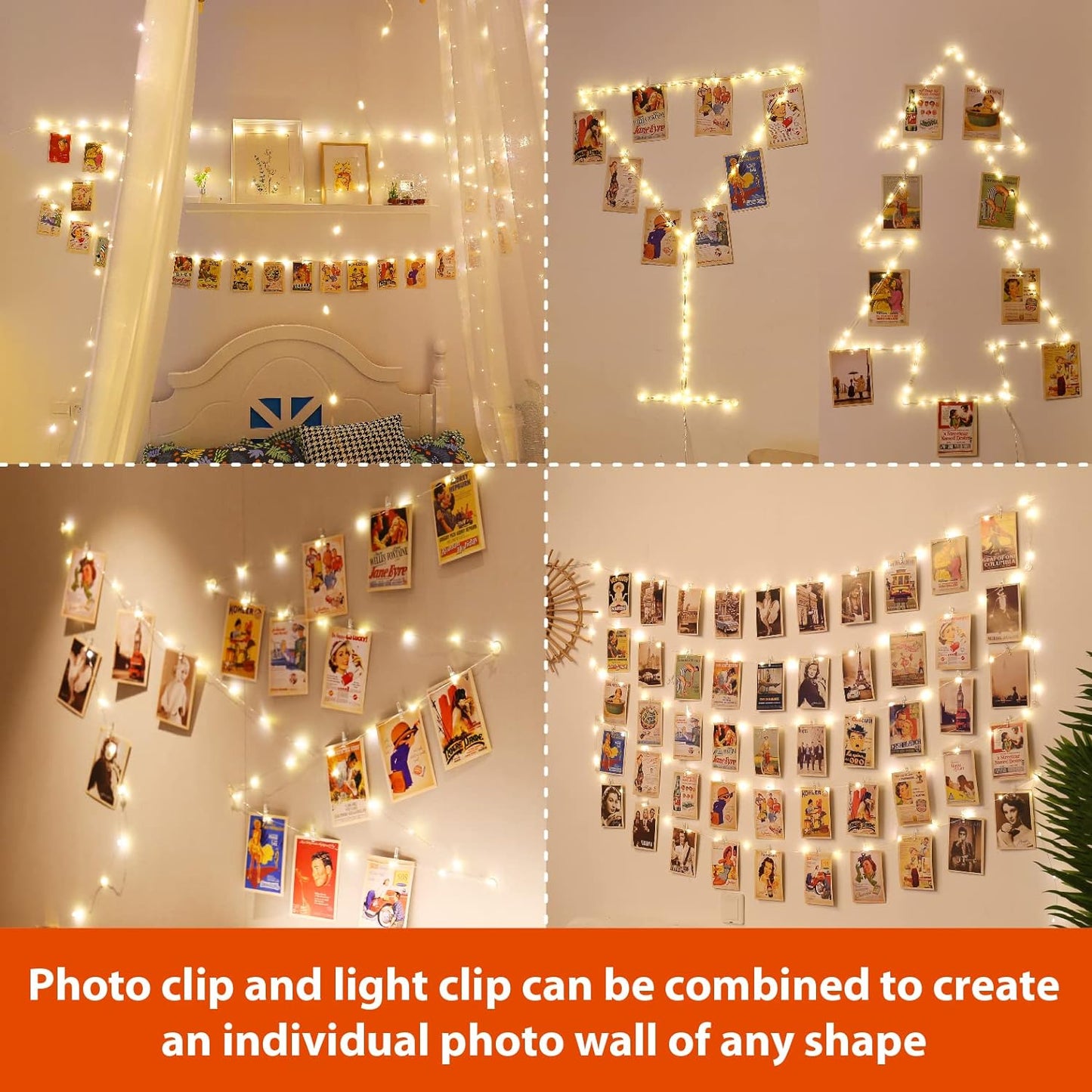 HXWEIYE_120LED_Warm_White_40Ft_Fairy_String_Light_with_52_Clear_Clips_&_12_Hooks,_USB_Powered,_Waterproof,_8_Modes_&_Timer,_Perfect_for_Indoor/Outdoor,_Bedroom,_Party,_Wedding_Decor
