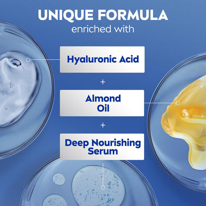 NIVEA_Essentially_Enriched_Body_Lotion_for_Very_Dry_Skin_with_Hyaluronic_Acid,_Almond_Oil_and_Deep_Nourishing_Serum,_72-Hour_Body_Moisturizer,_16.9_Fl_Oz_Pump_Bottle,_Pack_of_2