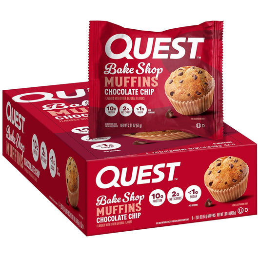 Quest_Nutrition_Chocolate_Chip_Muffin,_10g_Protein,_2g_Net_Carb,_Less_than_1g_Sugar,_Protein_Snack,_8_Count