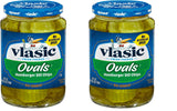 Vlasic Ovals Hamburger Dill Pickle Chips, Keto Friendly, 24 FL OZ