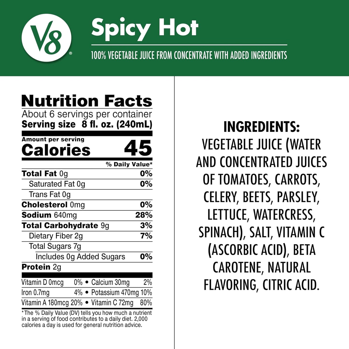 V8_Spicy_Hot_100%_Vegetable_Juice,_46_fl_oz_Bottle