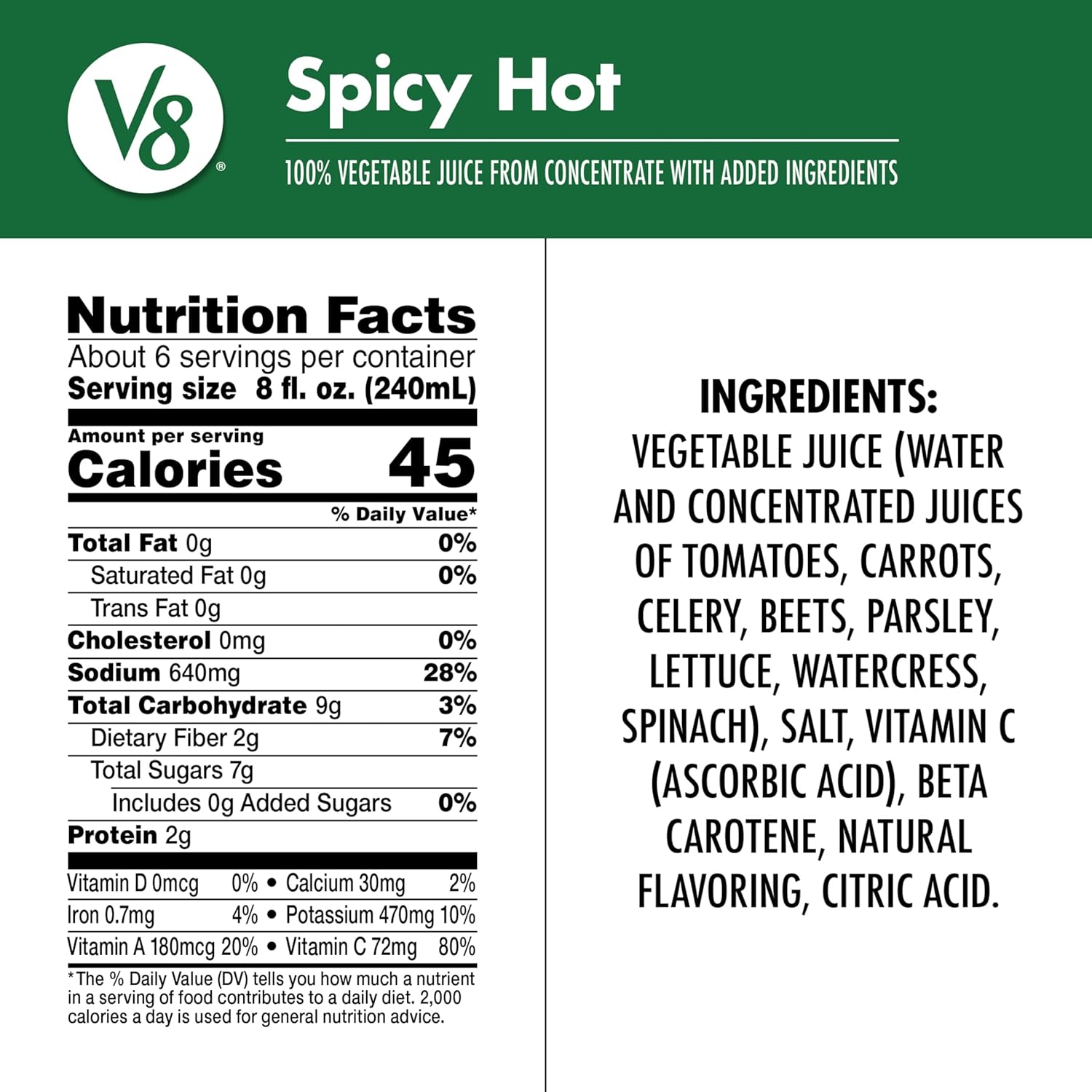 V8_Spicy_Hot_100%_Vegetable_Juice,_46_fl_oz_Bottle