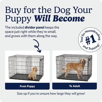 MidWest_Homes_for_Pets_30-Inch_iCrate_for_Medium_Breeds,_21-40_lbs,_Single_Door_Folding_Dog_Crate_with_Divider_Panel,_Leak-Proof_Tray_&_Secure_Latch,_Portable,_Durable_&_Easy_to_Assemble