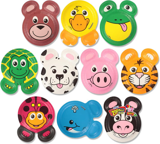 Hefty_Zoo_Pals_Party_Edition_Paper_Plates_for_Kids,_Assorted_Animal_Designs,_7.75_Inches_with_Two_Dipping_Compartments,_Multi-Color,_20_Count