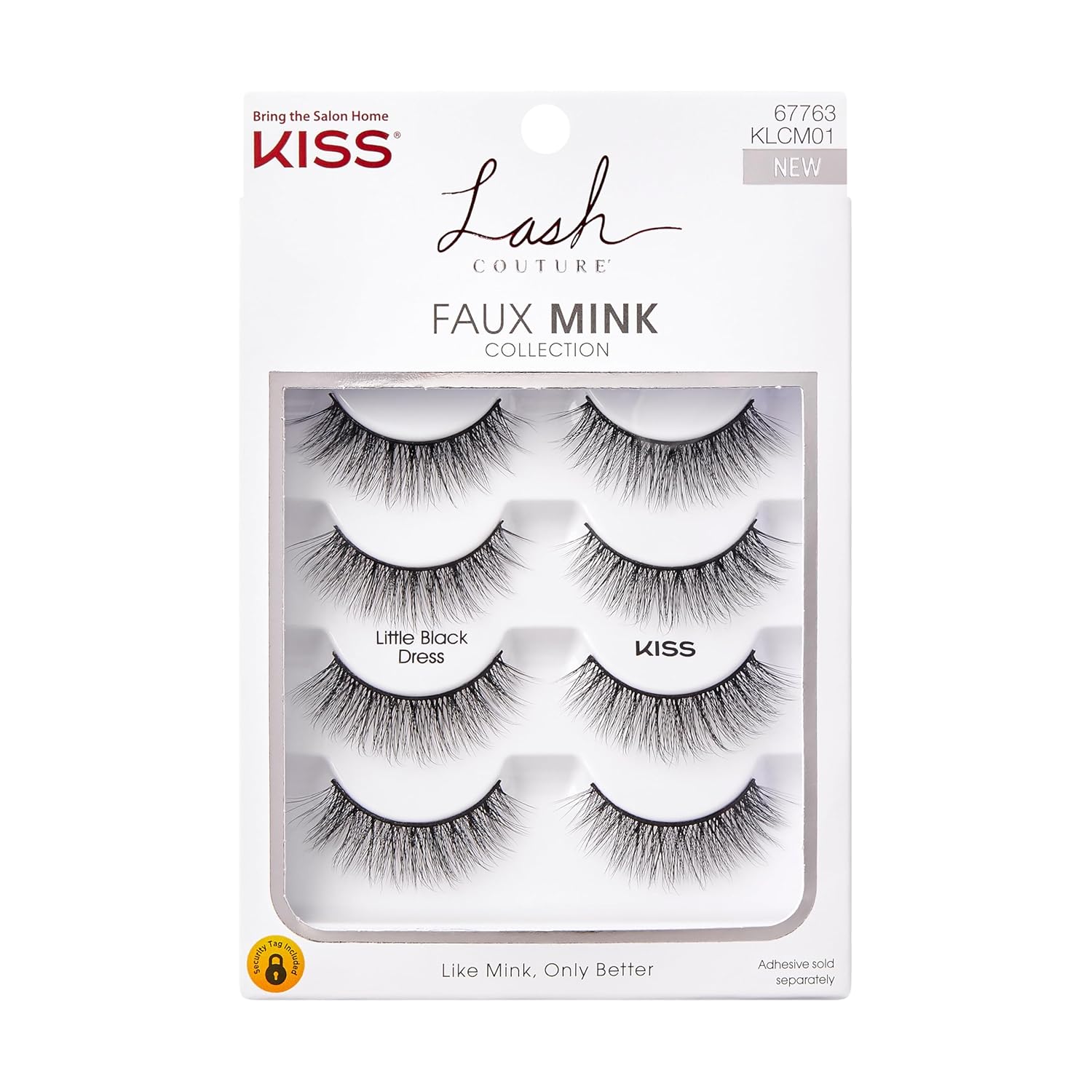 KISS_Lash_Couture_Faux_Mink_False_Eyelashes_Multipack,_‘Little_Black_Dress’,_12mm,_Multiple_Lengths,_Reusable,_Cruelty_Free,_Vegan,_Exclusive_knot-free_lash_band,_4_Pairs