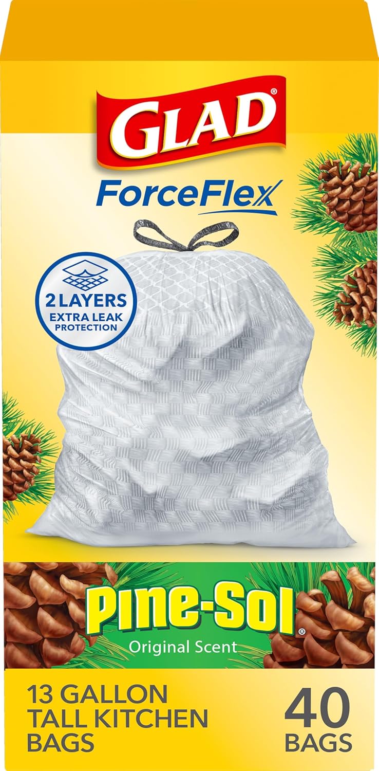 Glad_ForceFlex_Tall_Kitchen_Trash_Bags,_13_Gallon,_Pine-Sol_Original,_40_Count_(Package_May_Vary)