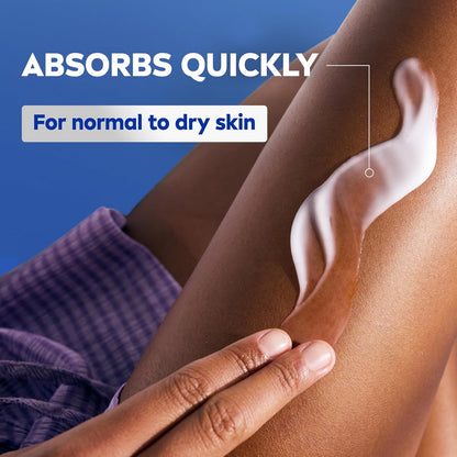 NIVEA_Oil_Infused_Vanilla_and_Almond_Oil_Body_Lotion_for_Women,_Fast-Absorbing_and_Non-Greasy_Vanilla_Scented_Lotion_Moisturizes_for_48_Hours,_16.9_Fl_Oz_Pump_Bottle,_Pack_of_3