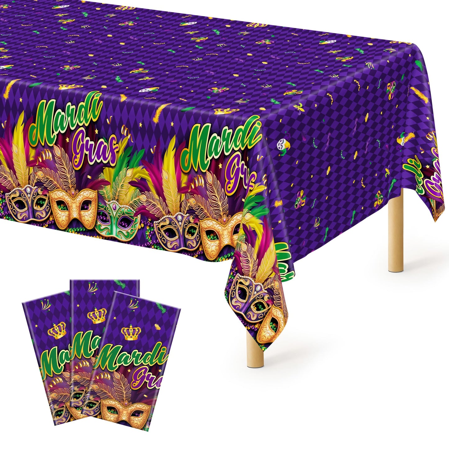 Mardi Gras - 3pcs 54x108 in