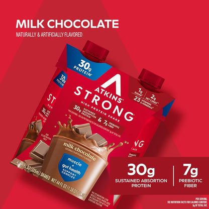Atkins_Strong_High_Protein_Shake,_Milk_Chocolate,_30g_Protein,_7g_Prebiotic_Fiber,_1g_Sugar,_GLP-1_Support,_Muscle_&_Gut_Health_Support_Complex,_12_Count