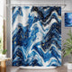 B- Marble Blue +12 Metal Hooks - 72"W x 72"L (Pack of 1)