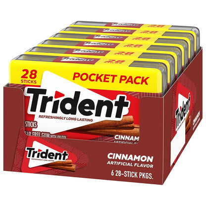 Trident_Cinnamon_Sugar_Free_Chewing_Gum,_6_Pocket_Packs_of_28_Pieces_(168_Total_Pieces)