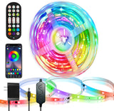 HOUHUI TV LED Lights 13Ft/32.8ft, RGB LED Strip Lights for 32-65in TV Backlight, App Control Strips Light Sync to Music, USB Bias LED Strip Lighting for Bedroom Home Room PC Monitor Gaming Lights Cabinet