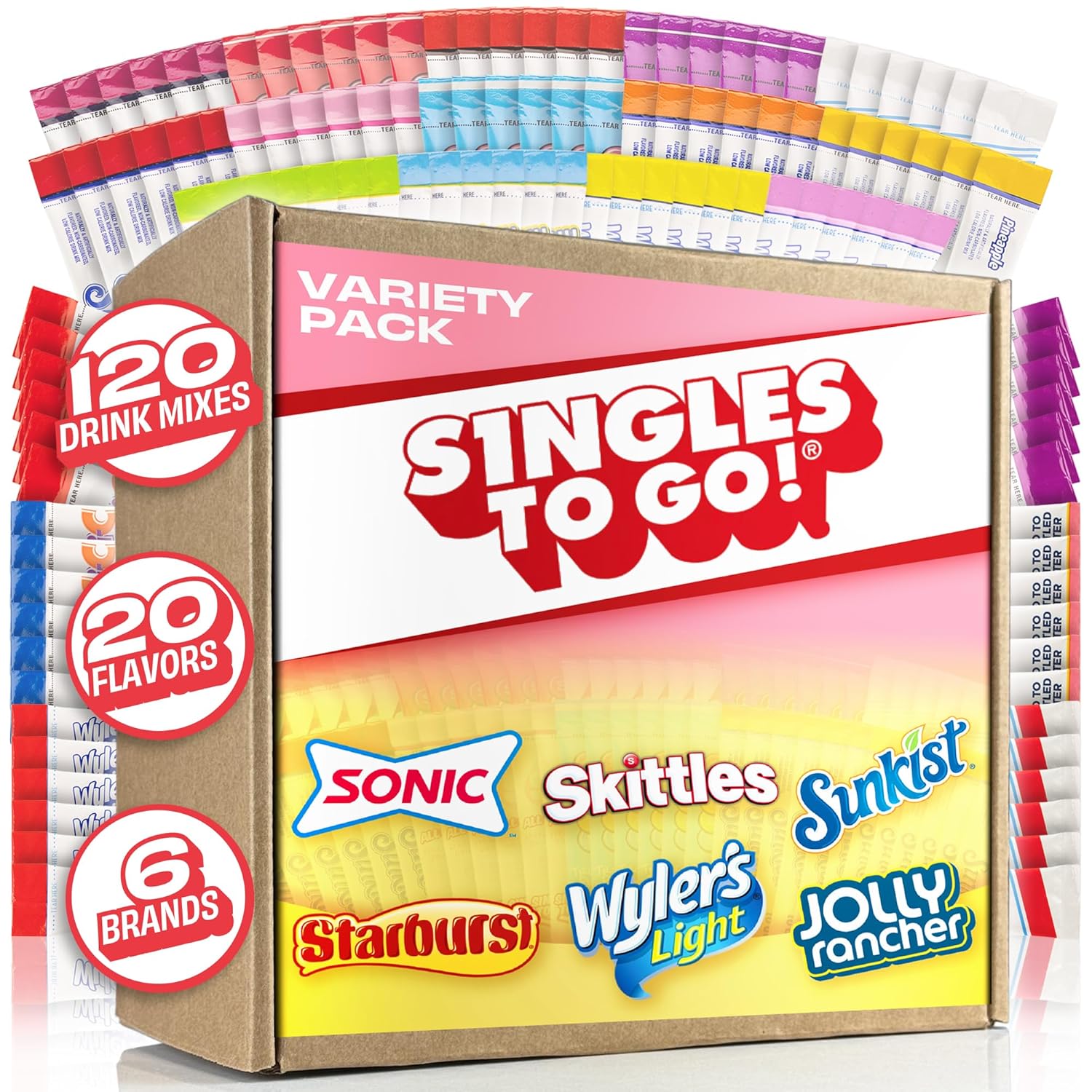 Singles_To_Go!_120ct_Bulk_Variety_Pack_-_20_Different_Flavors_from_Skittles,_Sonic,_Sunkist,_Starburst_and_More_-_Sugar_Free_Drink_Mix_Packets_-_Sugar_Free_Water_Flavoring_Packets