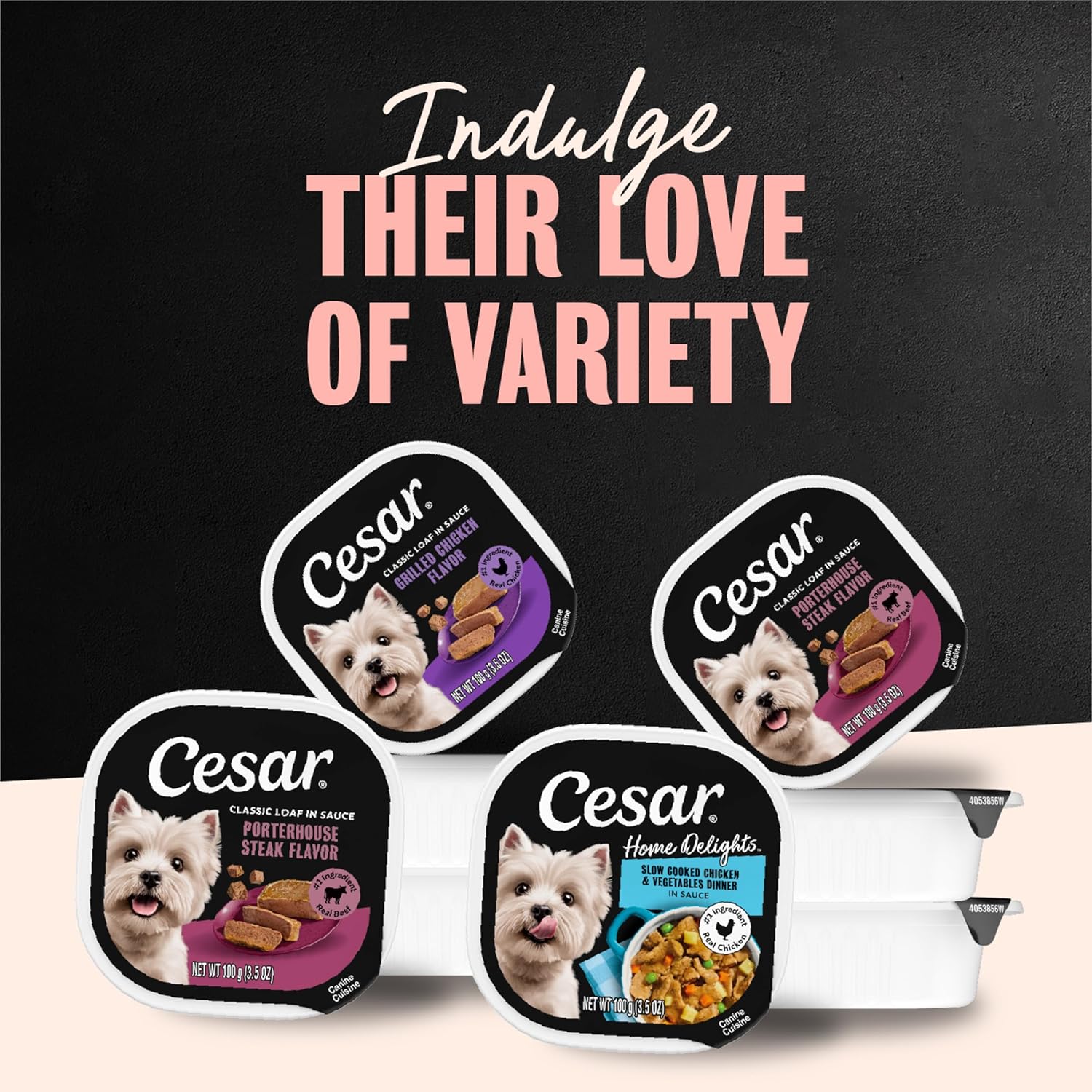 Cesar_Wet_Dog_Food_Classic_Loaf_in_Sauce_Grilled_Chicken,_Filet_Mignon,_Porterhouse_Steak,_Beef,_Chicken_&_Liver_and_Turkey_Variety_Pack_3.5_oz._Easy_Peel_Trays_(36_Count,_Pack_of_1)