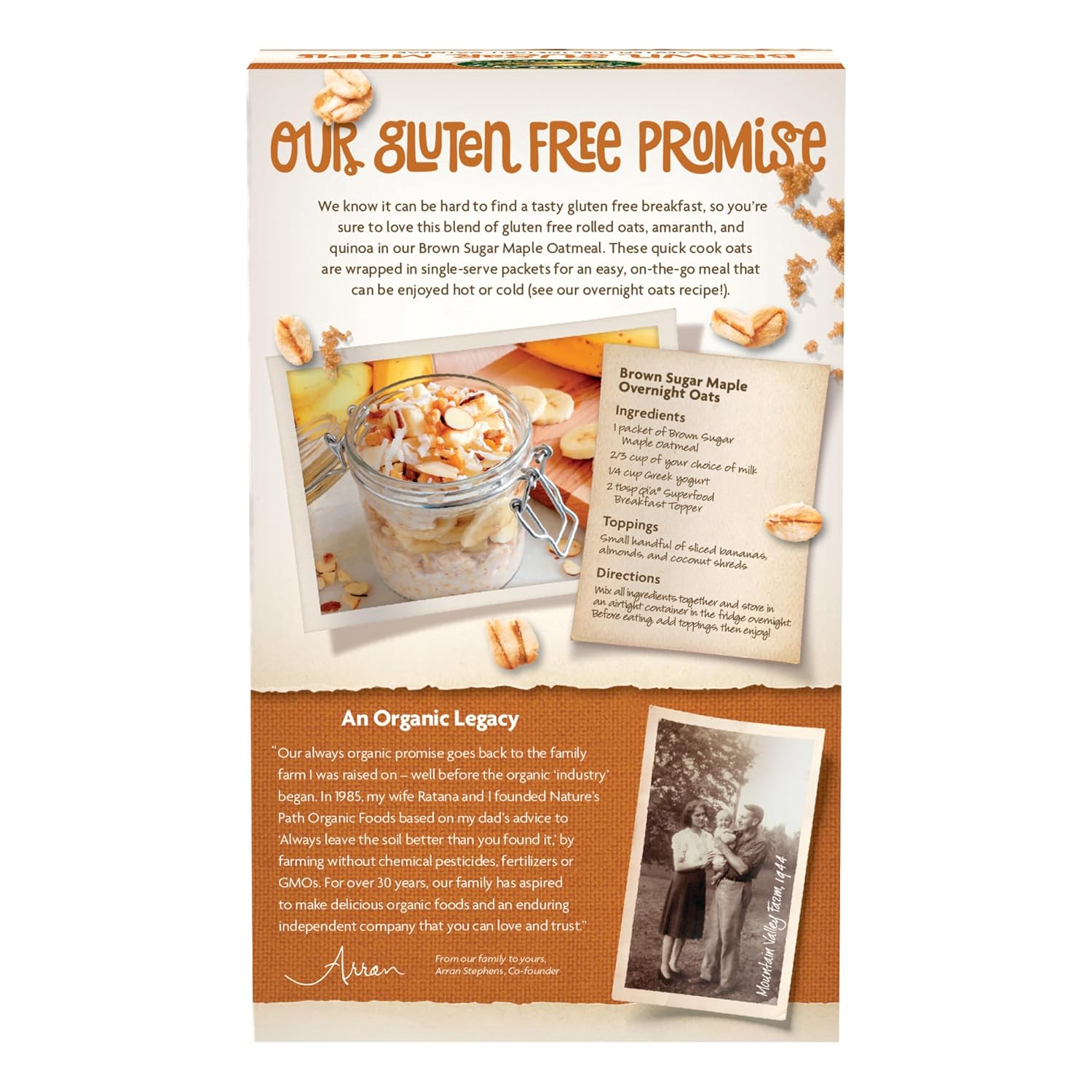 Nature's_Path_Organic_Brown_Sugar_Maple_Instant_Oatmeal,_11.3_oz_(Pack_of_1),_Gluten_Free,_Non-GMO