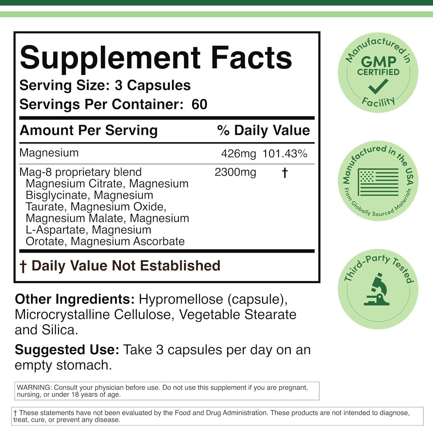 Magnesium_Complex_Supplement_180_Capsules_(426mg_Elemental_Magnesium_Provided_by_2,300mg_of_Eight_Different_Forms_of_Magnesium)_MAG-8_Provides_100%_Daily_Recommended_Value_of_Magnesium_by_Double_Wood