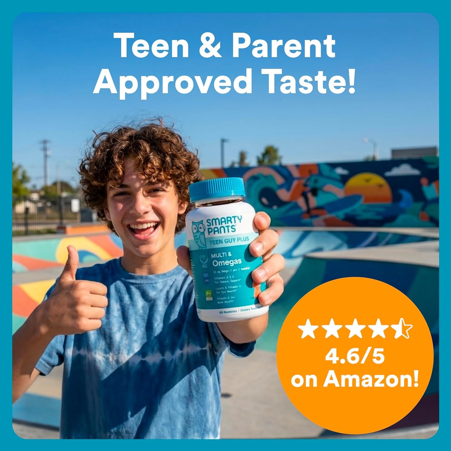 SmartyPants_Teen_Guy_Plus_Multi_&_Omegas_Multivitamin_Gummies_with_Omega_3_DHA/EPA,_Vitamins_D3,_C,_B12,_B6,_A,_K,_Zinc,_Folate,_Gluten_Free,_Clean_Label,_Pineapple_Orange,_60_Gummies_(30_Day_Supply)